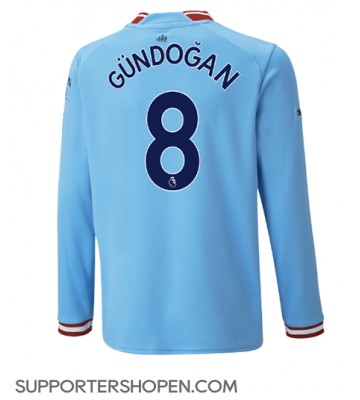 Manchester City Ilkay Gundogan #8 Hemma Matchtröja 2022-23 Långärmad